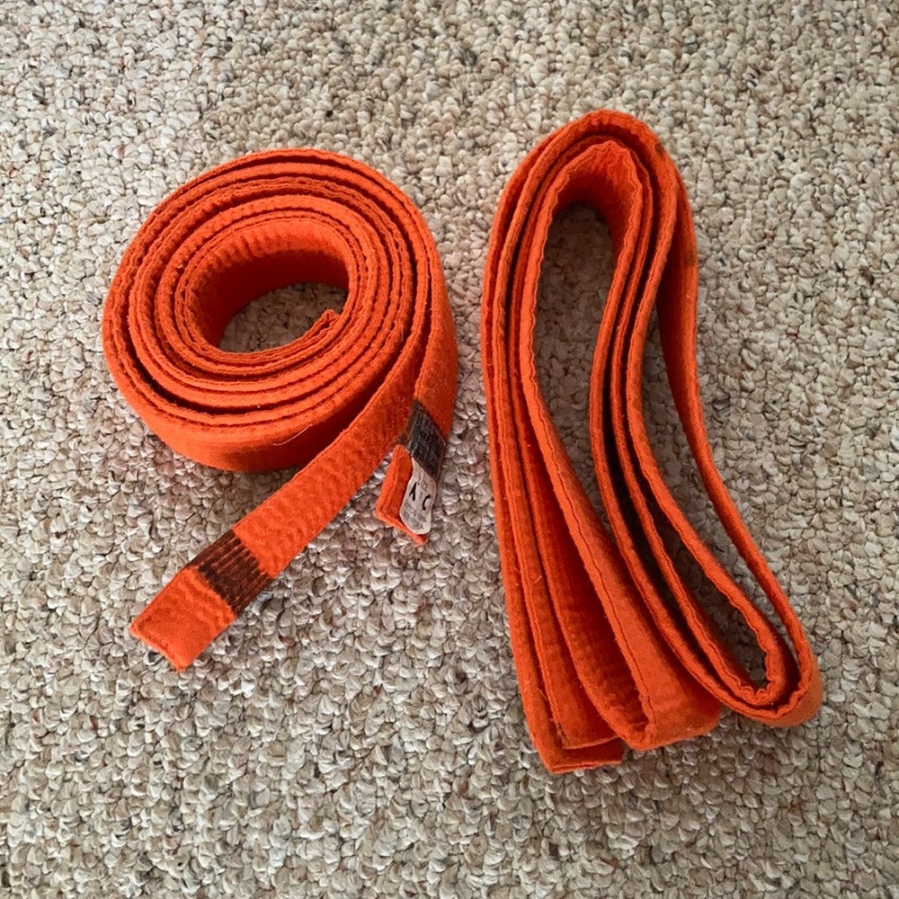 Orange karate belt